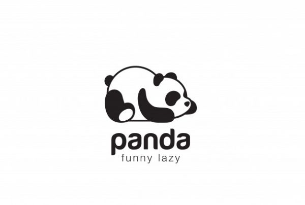 panda-bear-silhouette-logo-design-template-funny-lazy-animal-logotype-concept-icon_126523-622